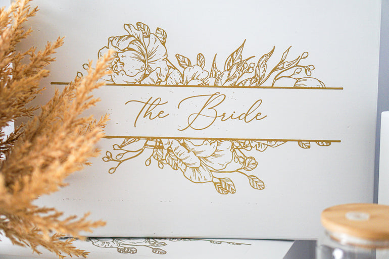 Gold Foil Bridal Box Evelyne and Company Gold Foil Bridal Box Evelyne and Company